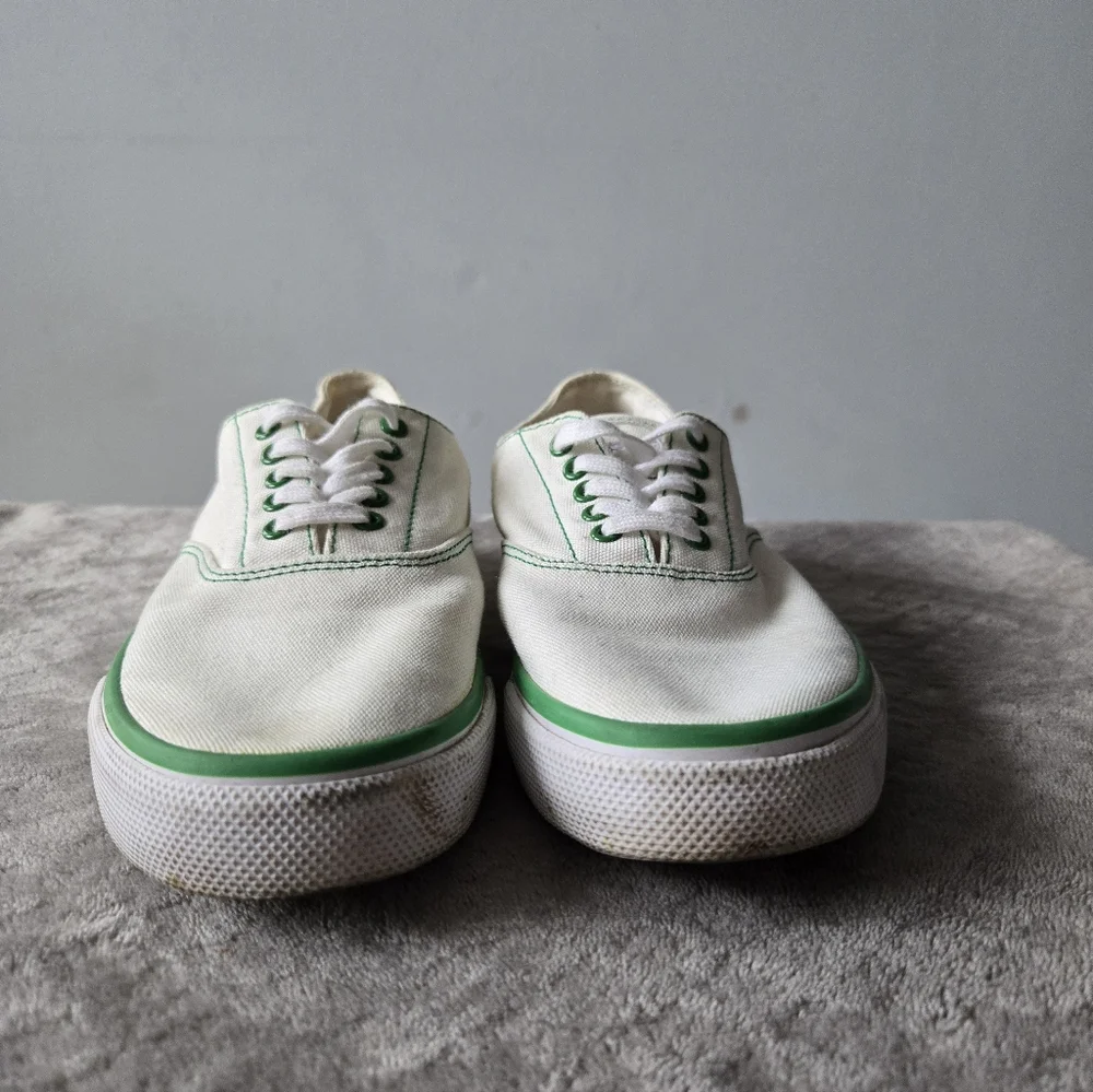 Mens Green Trim Sperry Shoes Top Siders